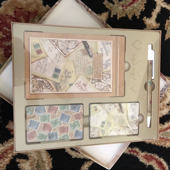 VINTAGE - PLAYING CARDS  OLD MAPS AND STAMPS  THEME  "STYLE & PAPER" BRIDGE SET - Picture 8 of 9